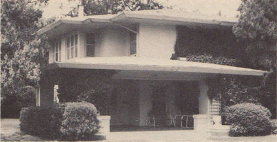 1138 Clara St - published 1986, original date unknown
Constructed in 1919, the design of this two-story stucco-clad residence was inspired by the Prairie Style houses of Frank Lloyd Wright, which incorporated shallow-pitched hip roofs with wide overhangs. Reputedly, it was built by its first owner, Ellis H. Boyd, part owner of a motor company and oil well manufacturing company in the 1920's. With further documentation, the house may be eligible for the National Register.

Historic Preservation Council for Tarrant County, Texas, "Tarrant County Historic Resources Survey: Phase III Fort Worth's Southside", copyright 1986.
