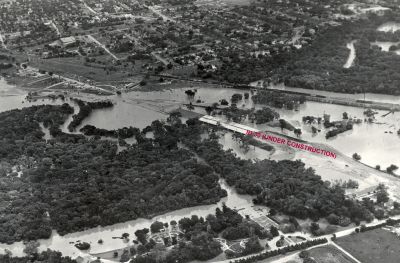 Aerial view of Fort Worth flood May 1949 with Mistletoe Heights at the top of the picture
submitted by Mike Danella
