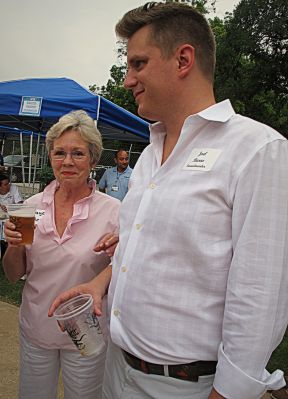 Gaye Reed and Councilman Joel Burns, 2013 
Photo by Jim Peipert
