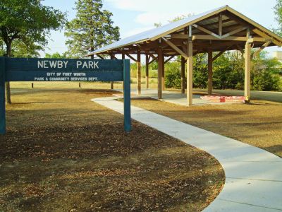 Newby Park pavilion nearing completion, September 2005
